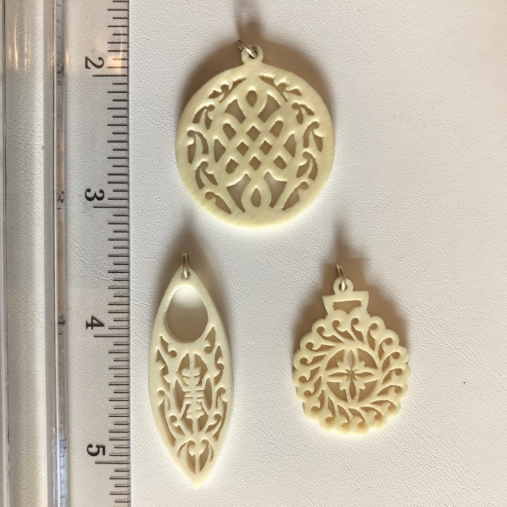 Vintage Carved Pendant Bundle